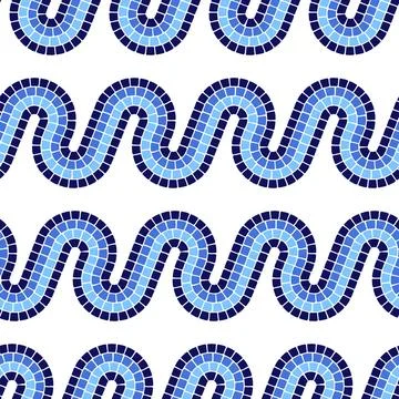Decorative mosaic pattern. Ceramic antique stone ornament. Stock Illustration