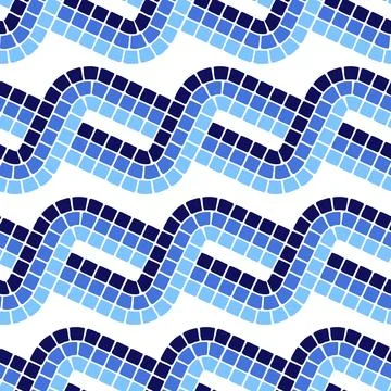 Decorative mosaic pattern. Ceramic antique stone ornament. Stock Illustration