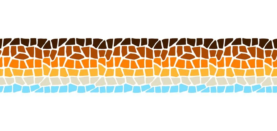 Decorative mosaic pattern. Ceramic antique stone ornament. Stock Illustration
