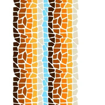 Decorative mosaic pattern. Ceramic antique stone ornament. Stock Illustration