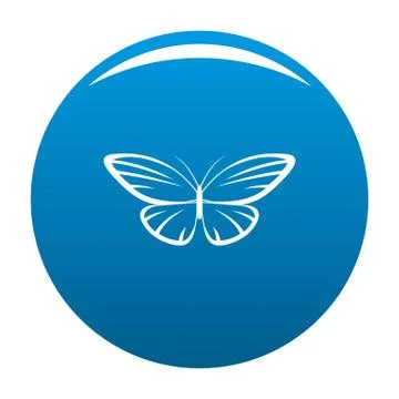 Decorative moth icon blue vector Stock Illustration