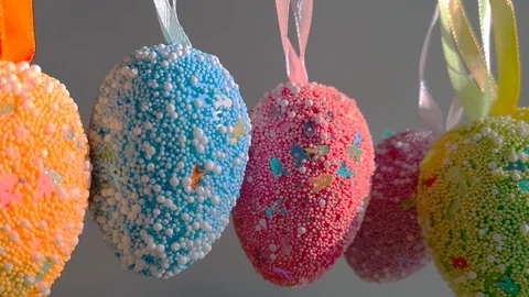 Decorative multicolored Easter eggs Stock Footage 105926165