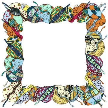 Decorative nature frame Illustrazione stock