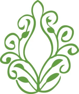 Decorative Nature Vine Design Stock Illustration