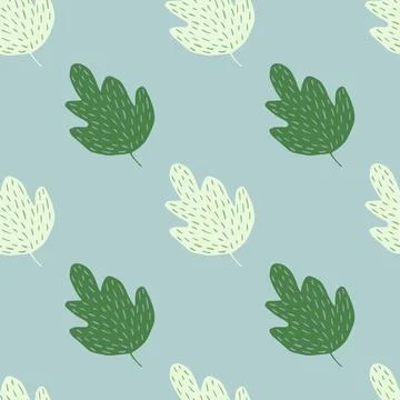 Decorative oak seamless pattern on white background. Foliage backdrop. Stockillustratie