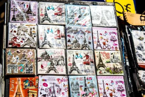 Decorative objects from Paris Stockfoto's