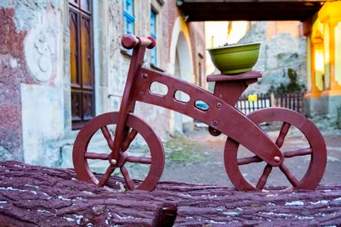 Decorative  old Bicycle Stock Photos