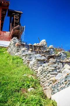 Decorative old watermill. Stock Photos
