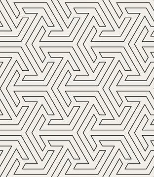 Decorative oriental geometrical seamless pattern. Stock Illustration