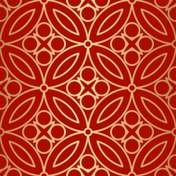 Decorative oriental golden pattern Stock Illustration
