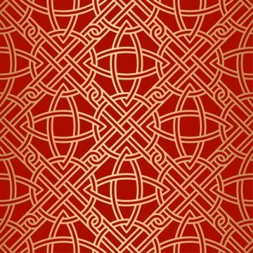 Decorative oriental golden pattern Stock Illustration