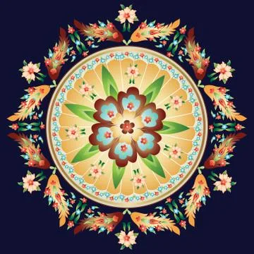 Decorative oriental pattern and ornaments Stock Illustration