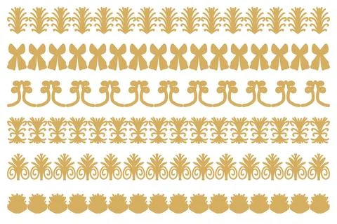 Decorative ornament border design set Stock Illustration