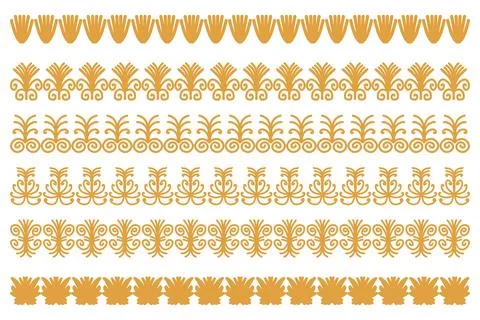Decorative ornament border design set Stock Illustration