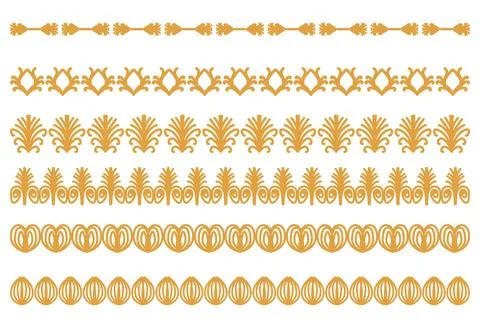 Decorative ornament border design set Stock Illustration