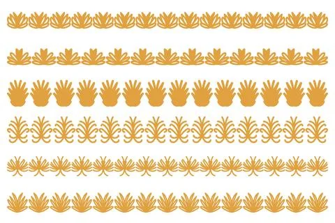 Decorative ornament border design set Stock Illustration