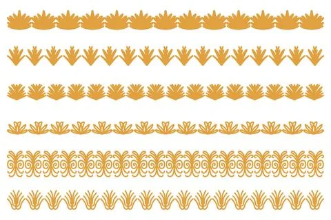 Decorative ornament border design set Stock Illustration