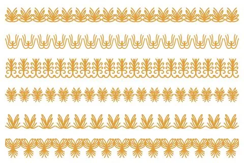 Decorative ornament border design set Stock Illustration