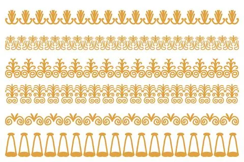 Decorative ornament border design set Stock Illustration