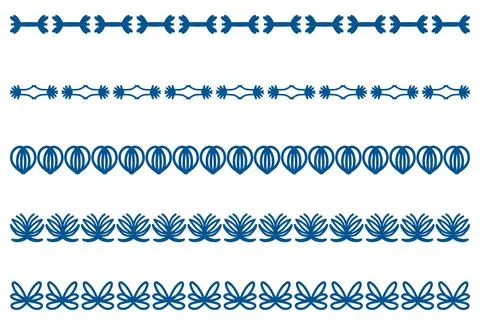 Decorative ornament border design set Stock Illustration
