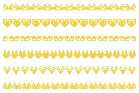 Decorative ornament border design set Stock Illustration