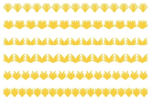 Decorative ornament border design set Stock Illustration