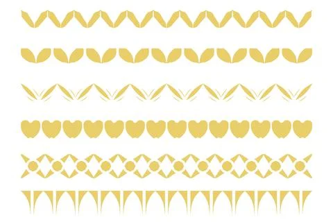 Decorative ornament border design set Stock Illustration