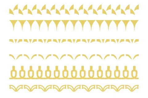 Decorative ornament border design set Stock Illustration