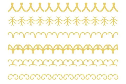 Decorative ornament border design set Stock Illustration