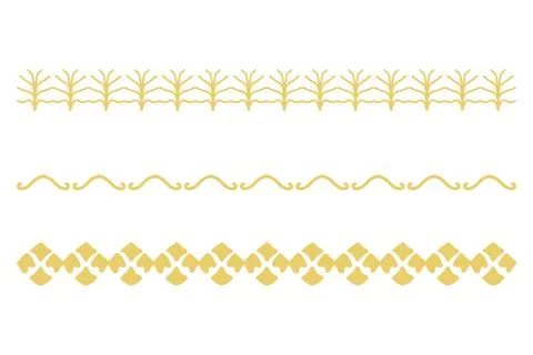 Decorative ornament border design set Stock Illustration