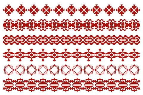 Decorative ornament border design set Stock Illustration
