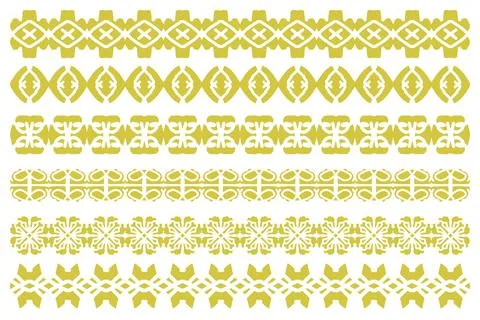 Decorative ornament border design set Stock Illustration