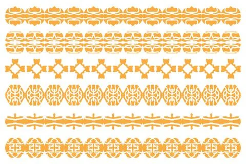 Decorative ornament border design set Stock Illustration