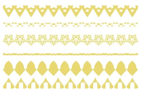 Decorative ornament border design set Stock Illustration