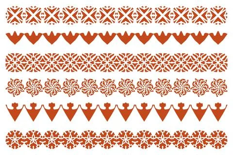 Decorative ornament border design set Stock Illustration