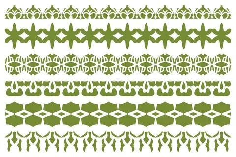 Decorative ornament border design set Stock Illustration