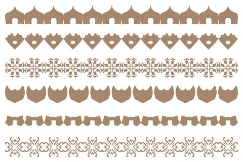 Decorative ornament border design set Stock Illustration