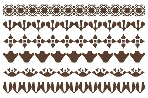 Decorative ornament border design set Stock Illustration