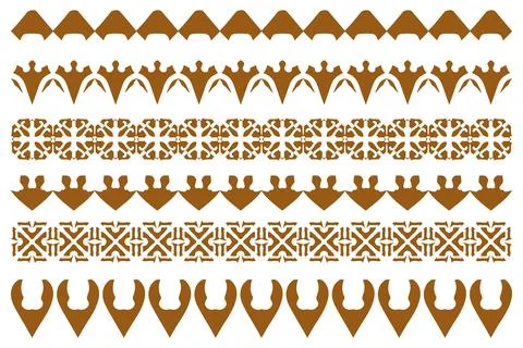 Decorative ornament border design set Stock Illustration