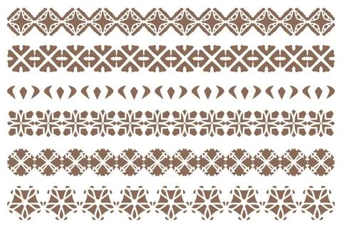 Decorative ornament border design set Stock Illustration