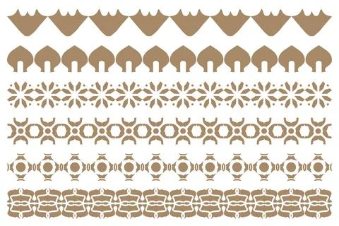 Decorative ornament border design set Stock Illustration