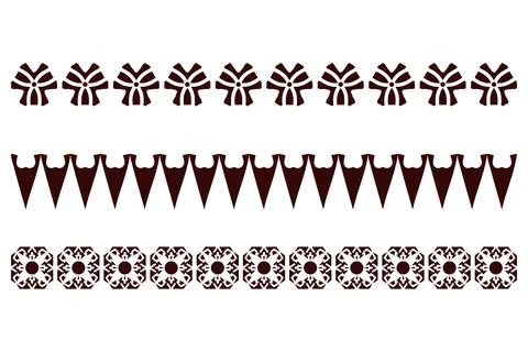 Decorative ornament border design set Stock Illustration