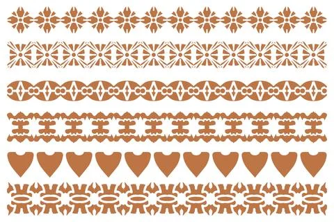 Decorative ornament border design set Stock Illustration