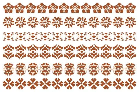 Decorative ornament border design set Stock Illustration
