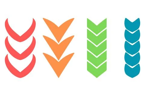 Decorative ornament border design set Stock Illustration