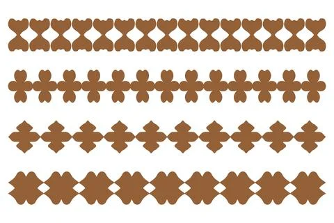 Decorative ornament border design set Stock Illustration
