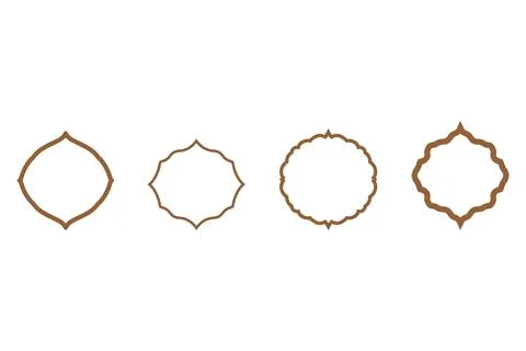 Decorative ornament frame design set Stock Illustration