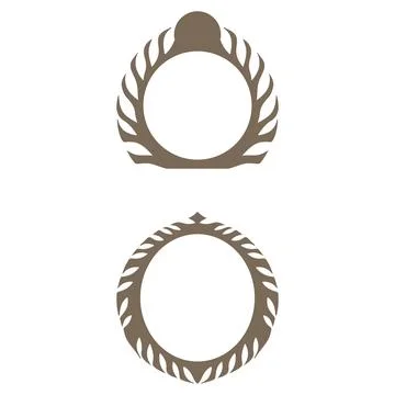 Decorative ornament frame design set Stock Illustration