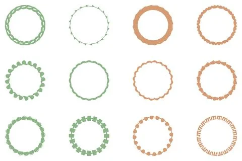 Decorative ornament frame set design Stock Illustration