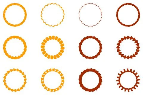 Decorative ornament frame set design Stock Illustration